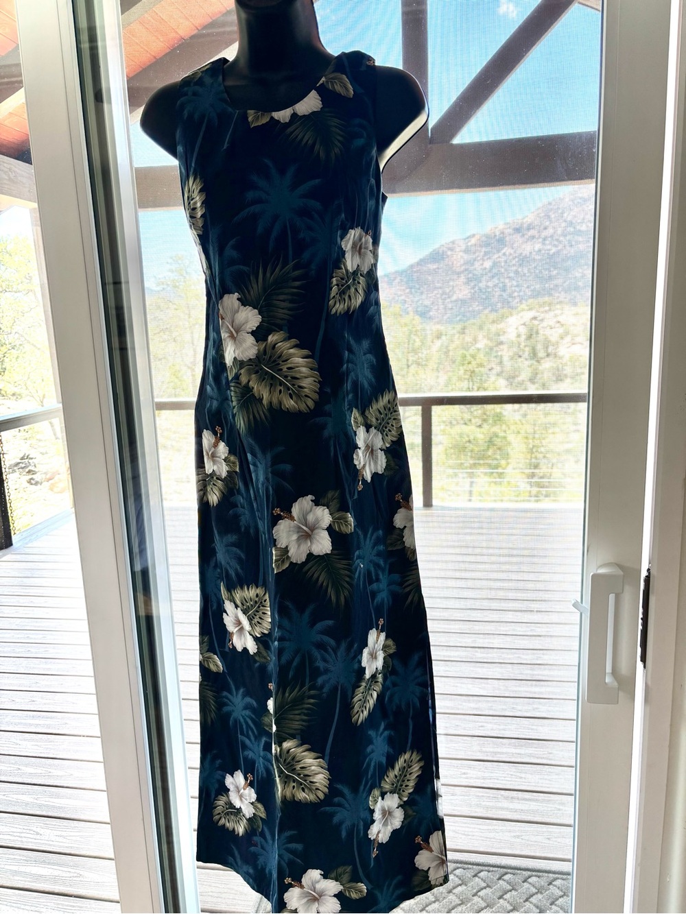 Pacific Legend Apparel Vtg tropical hibiscus maxi dress Sz Sm
